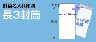 封筒名入れ印刷_長3